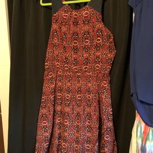 Athleta Martinique dress l blue/orange print l XL